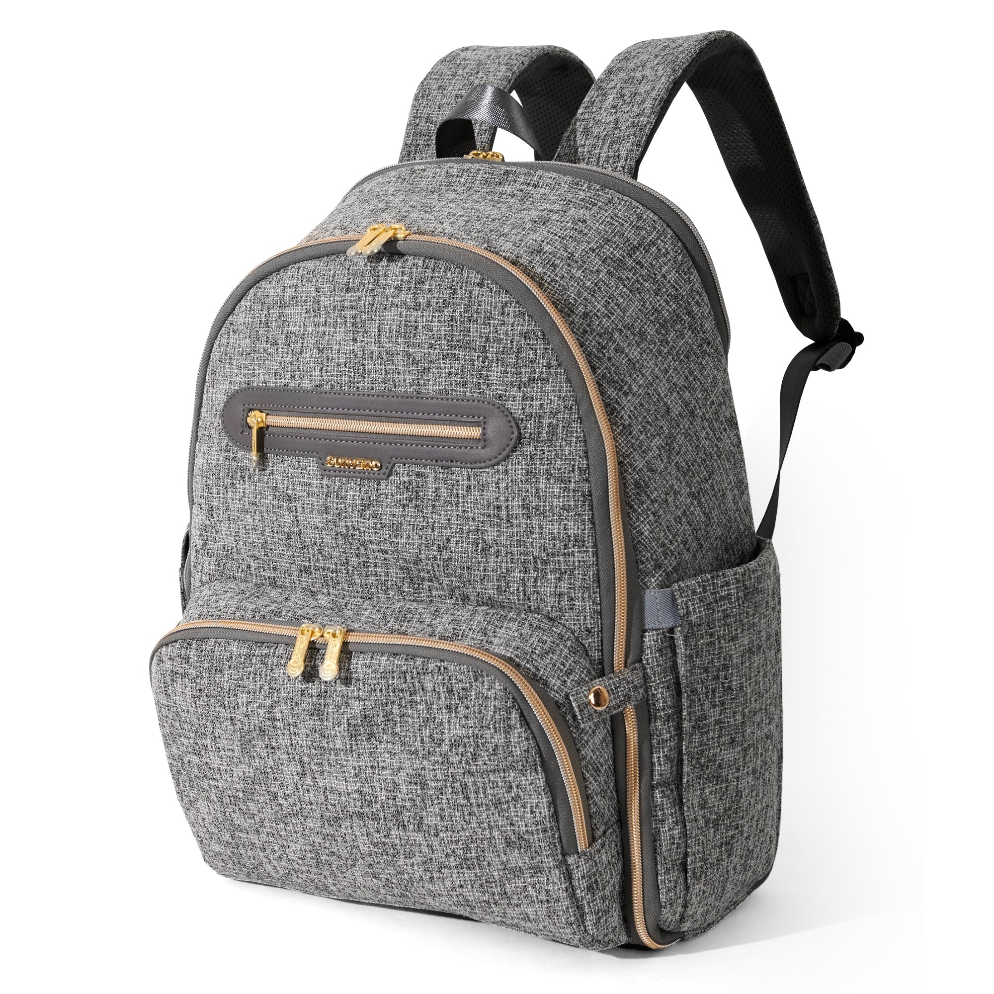 Convertible Tweed Diaper Backpack-5