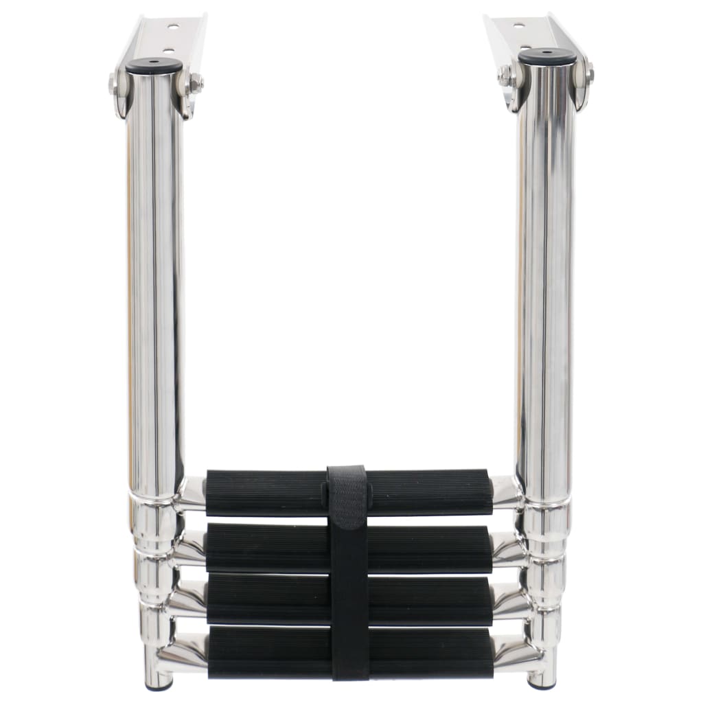vidaXL Boat Ladder Non-Slip Boat Ladder Pontoon Ladder 2-step Stainless Steel-4