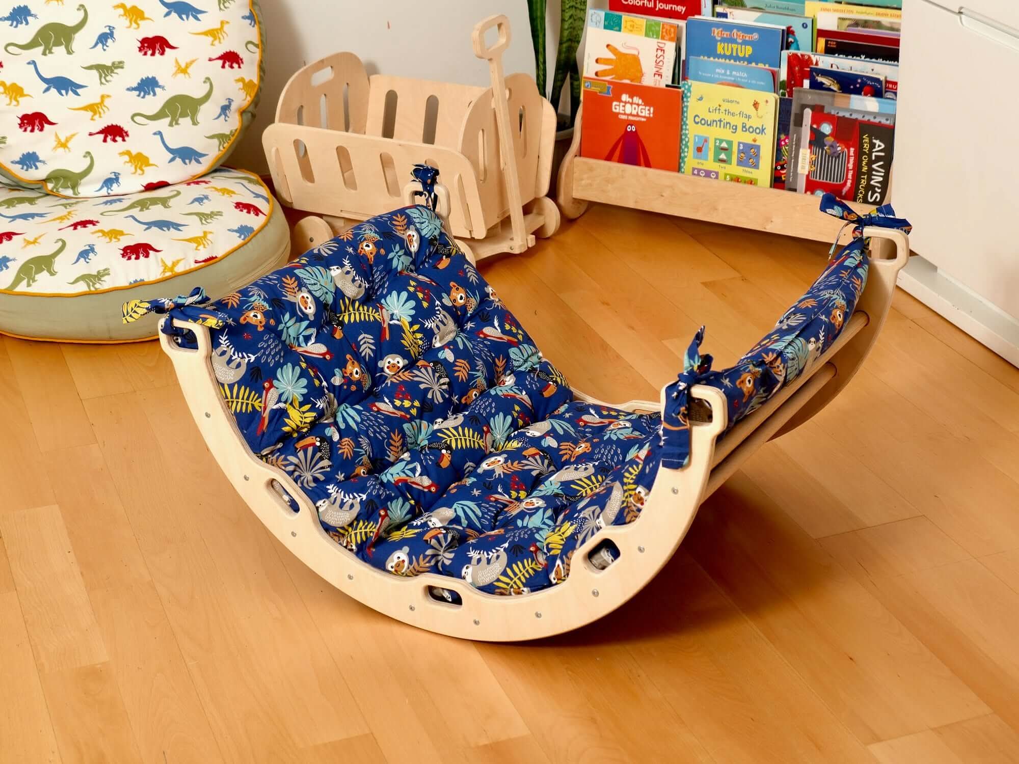 Medium Montessori Climbing Arch/Rocker with Pillow & Ramp Set-2