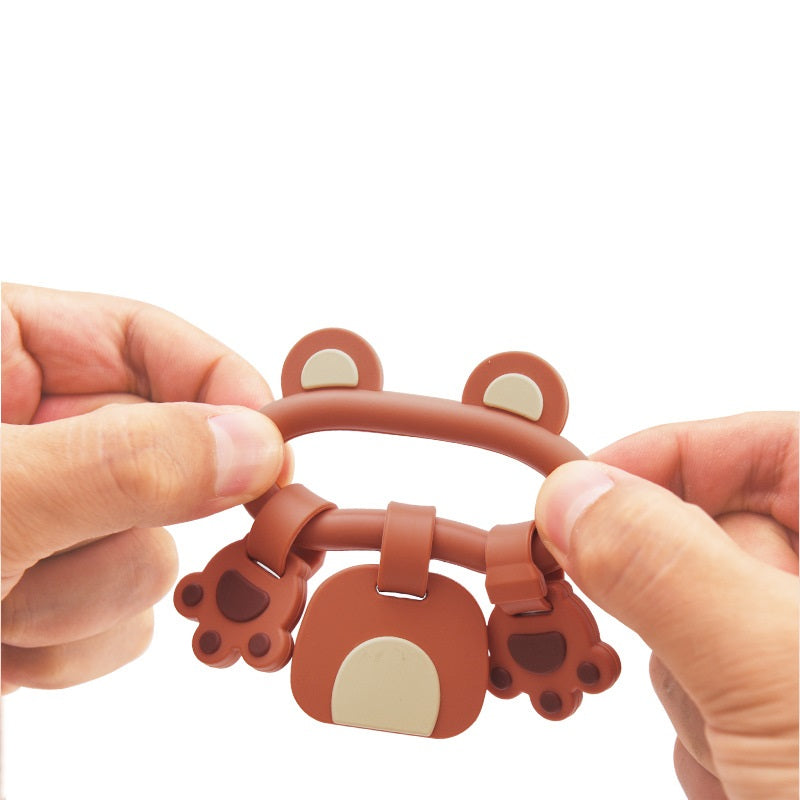 Baby Teething Toys – Teddy Bear Silicone Teething Sticks-4
